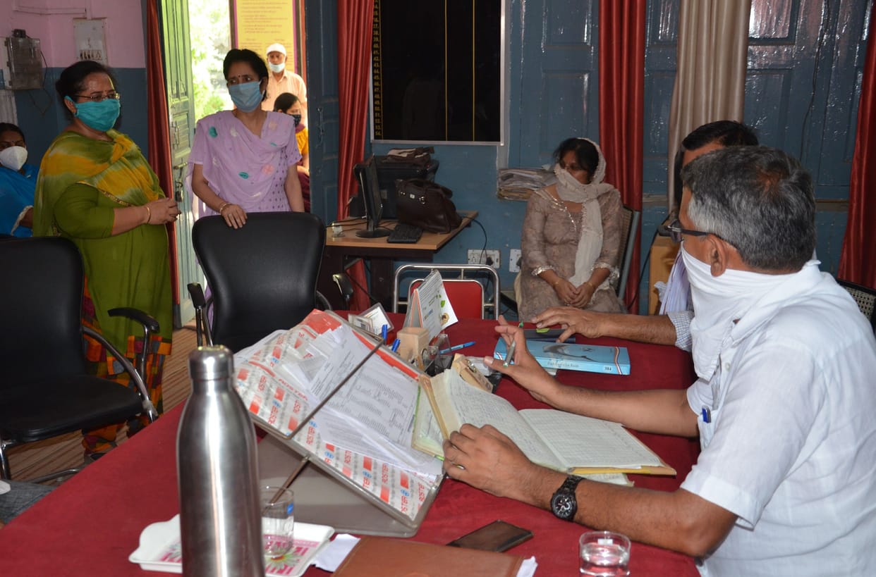 DEO inspection of the schools in district.