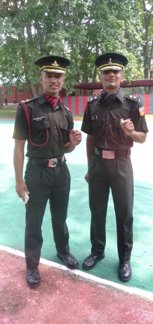 Chiniyam Sharma and Akash Sajwan became military officers of the district