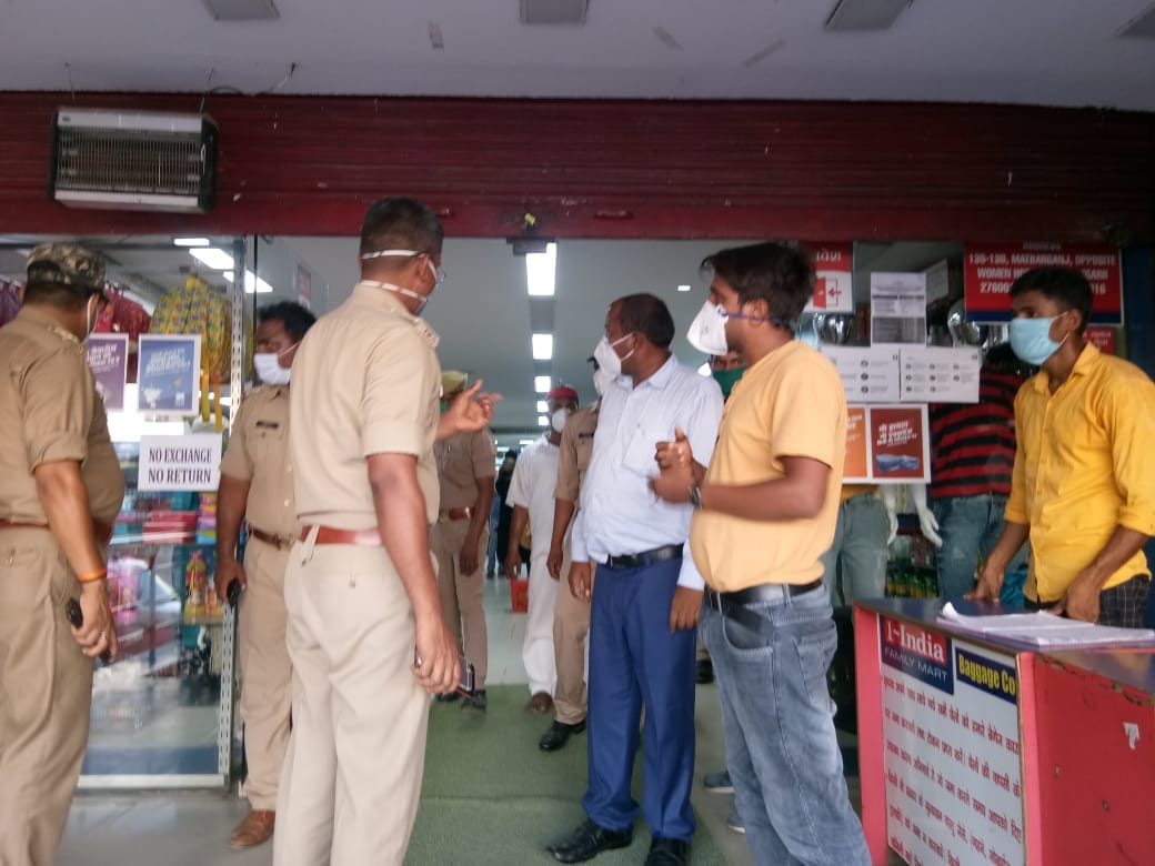 Officers took to the streets to comply with social distancing