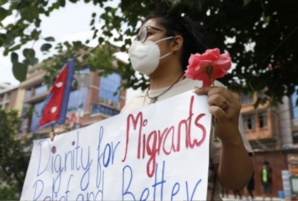 Nepali citizens protest against government for Corona infection