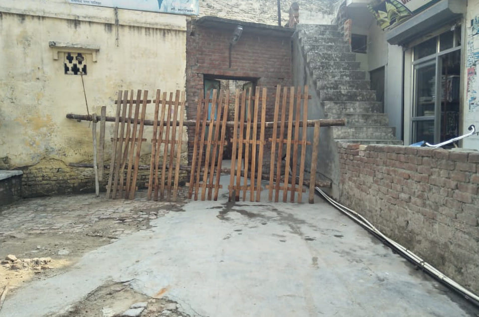 Corona positive street seal in Mohalla Dewan palace