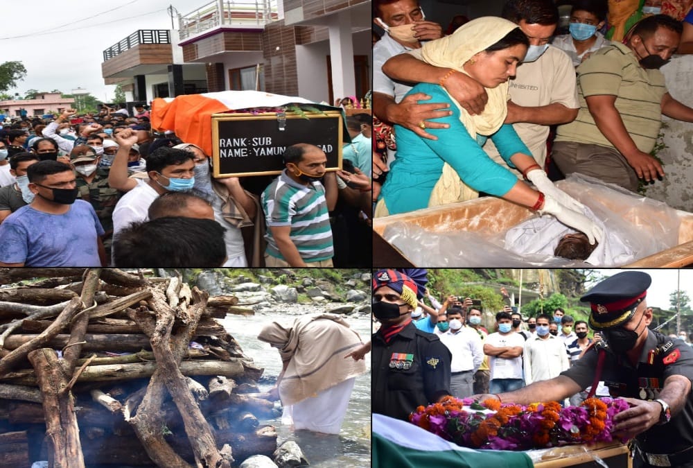 Uttarakhand Martyr Soldier yamuna paneru Funeral in haldwani , Emotional Photos