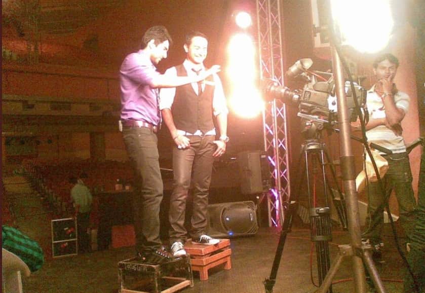 Ayushmann Khurrana co-hosted seasons one and two of reality show Indias Got Talent, with VJ Nikhil Chinapa,