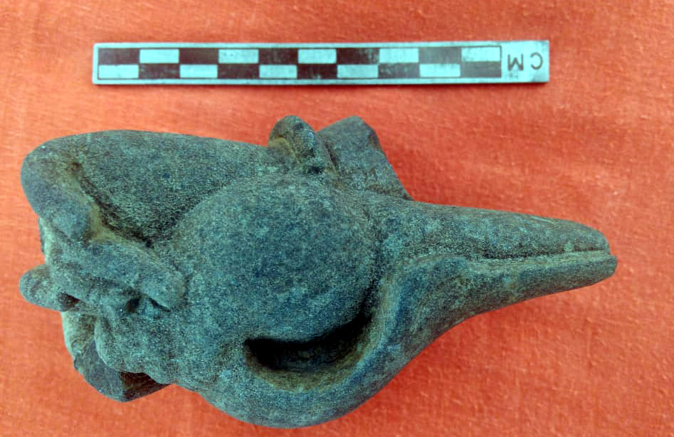 Conch shaped stone found in excavation
