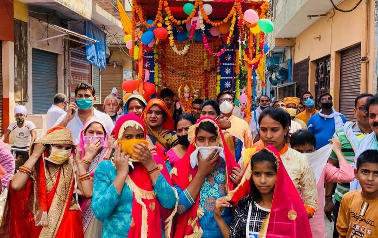 Shobha Yatra took place before idol installation