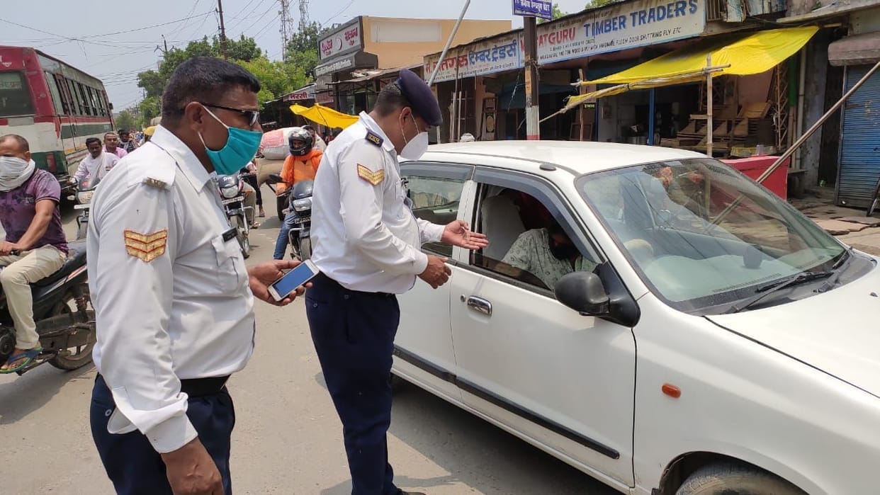 E-challan of 257 vehicles on first day