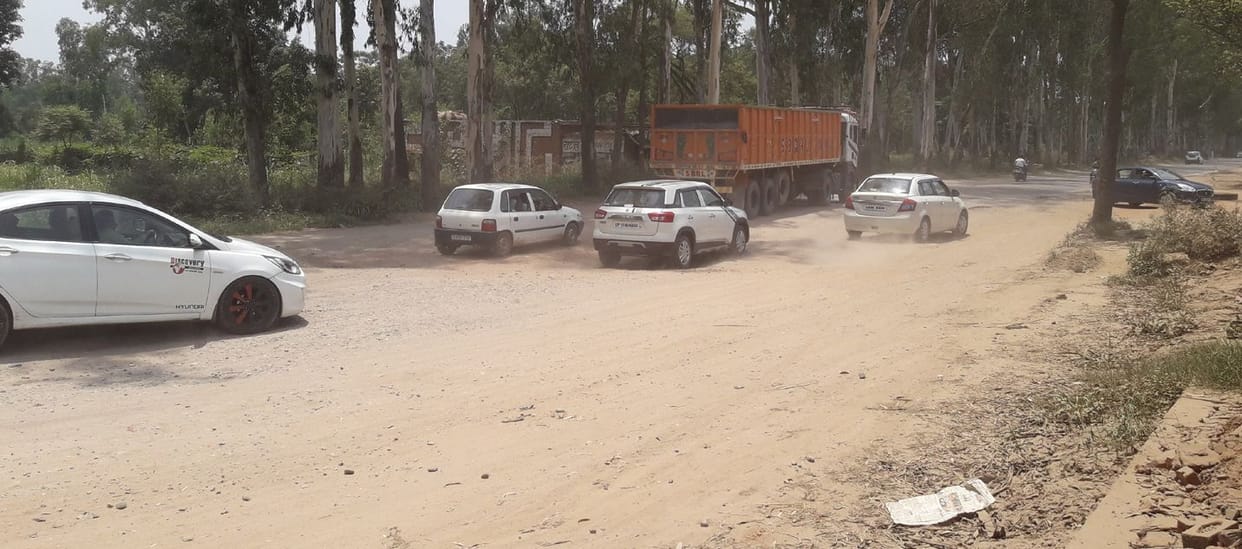 Panipat-Khatima Highway converted into pits