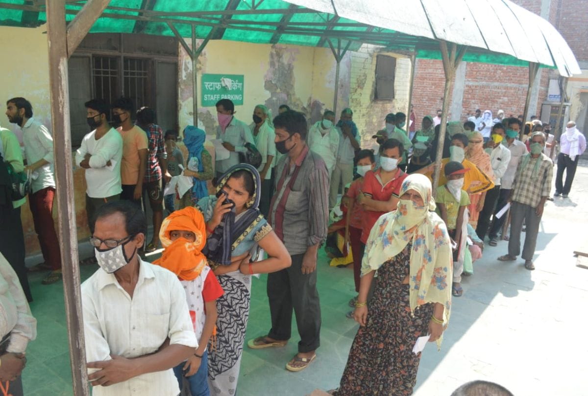 After screening in front of OPD patients enter the hospital