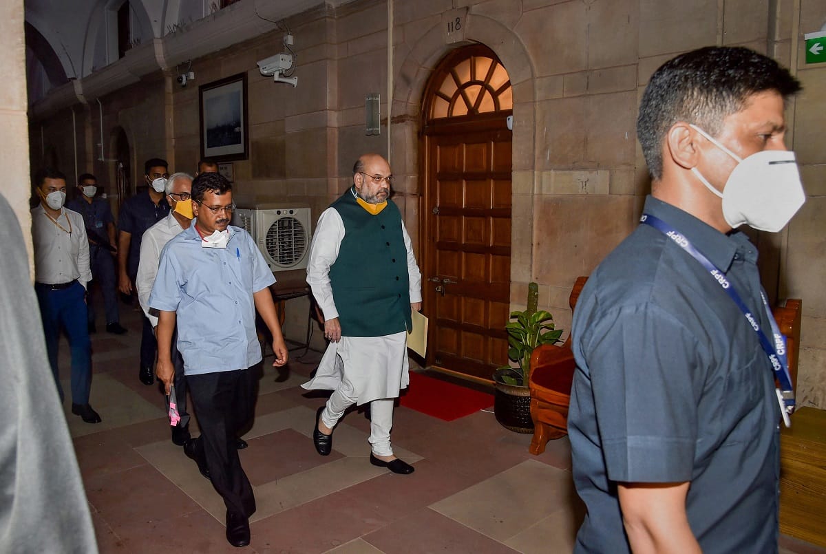 Home minister Amit shah will look after the situation of coronavirus cases in delhi with arvind kejriwal