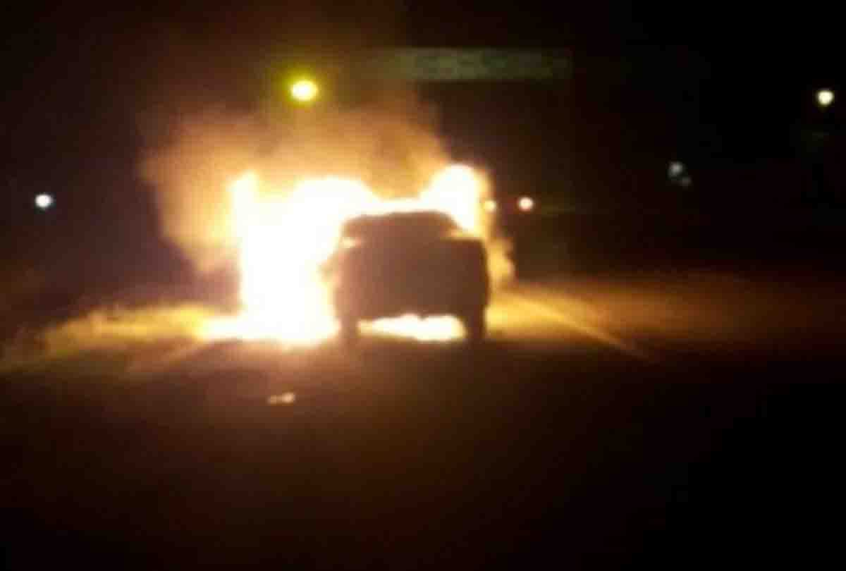 car burnt due to short circuit