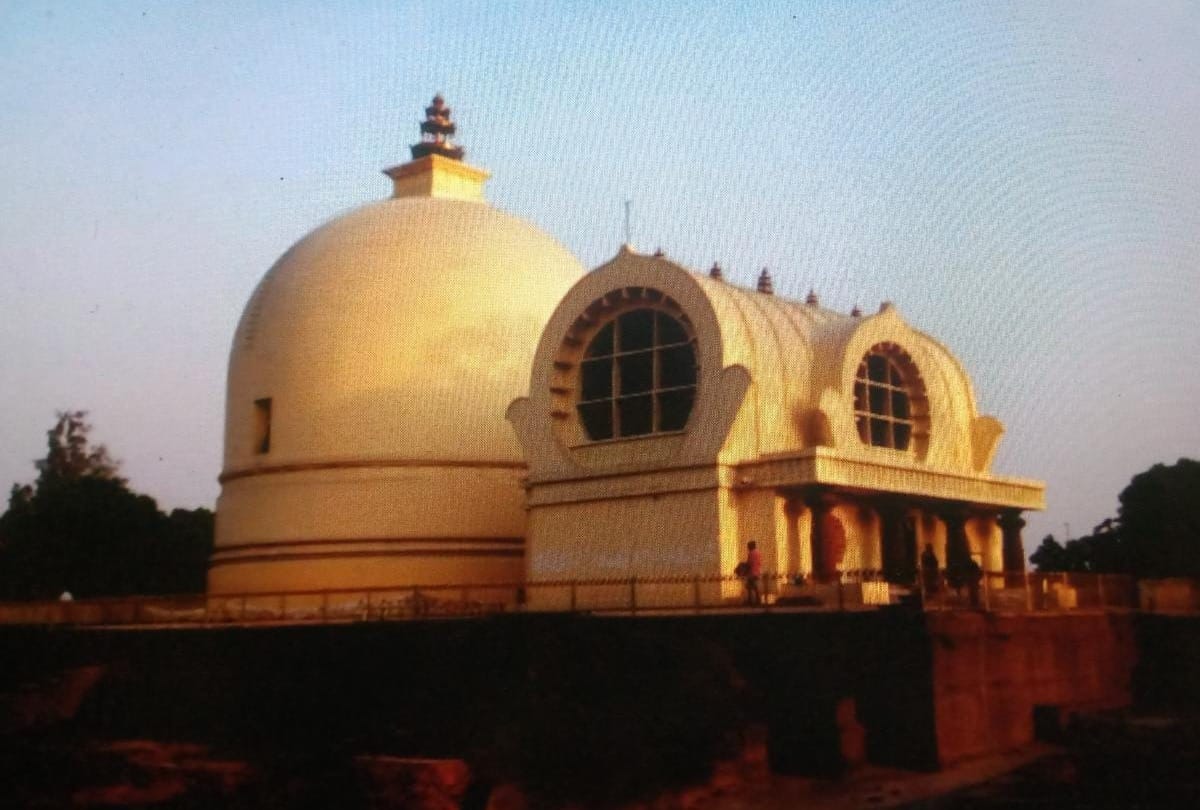 Fifth century statue of lord buddha in Kushinagar
