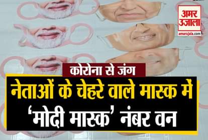 A businessman selling face masks of politicians in Bhopal, 'Modi mask' most popular