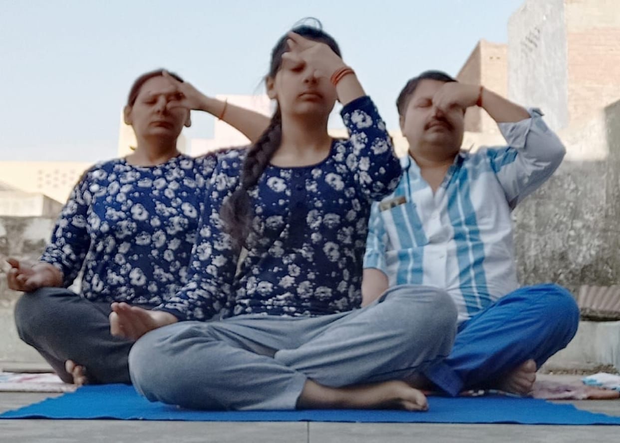 yoga, in lockdown, mathura
