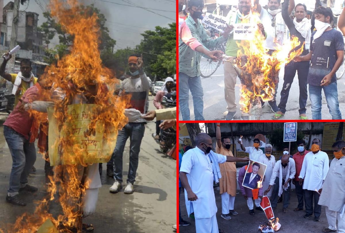 Chinese President effigy burnt in Gorakhpur-Basti division after Border dispute