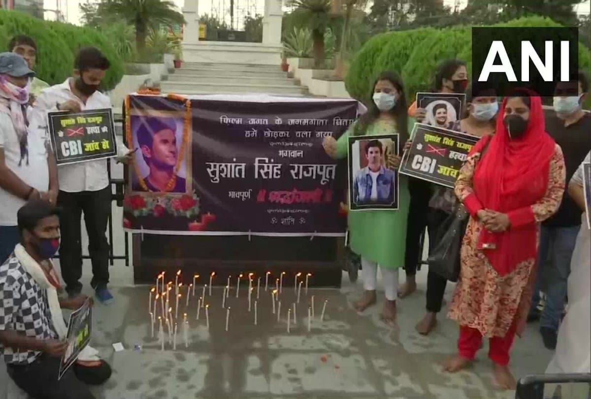 sushant singh rajput fans gathered at Kargil Chowk in Patna to pay tribute