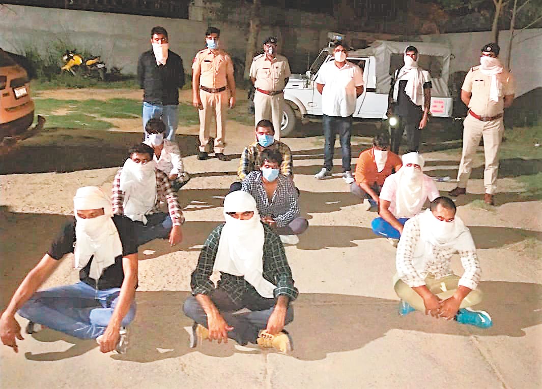 nine accused arrest for cime matter