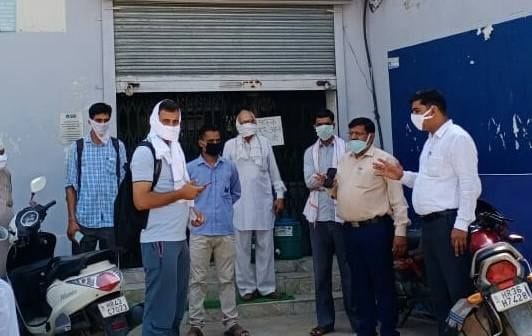 challan, mask, social distance, shopkeepers, rewari
