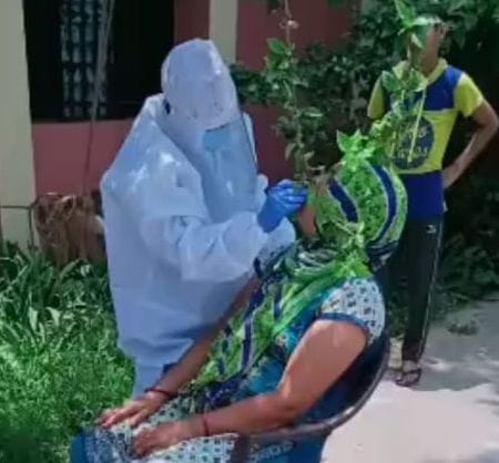 Samples of the family of the infected youth