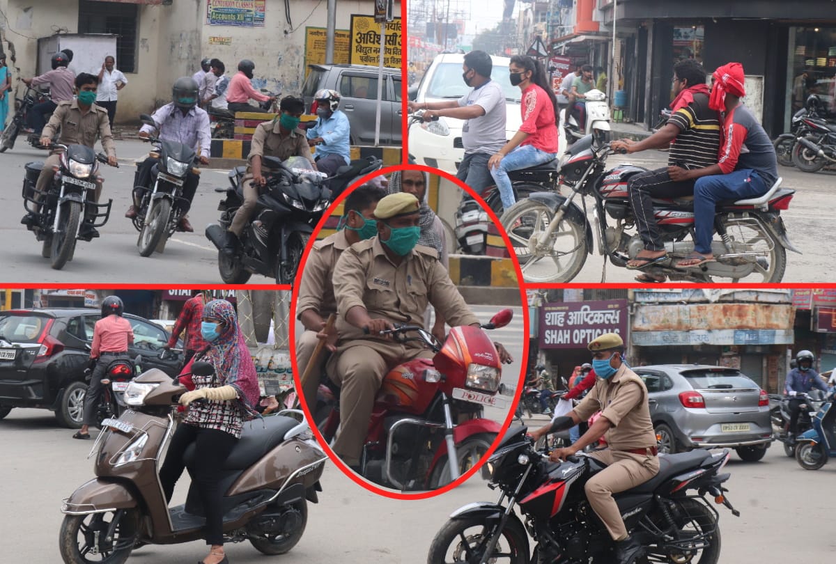 Bike and scooty drive without helmet pay double penalty in gorakhpur due to Amendment in Motor Vehicle Act