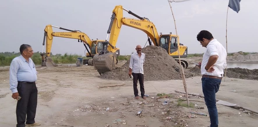 llegal mining found along the Ganges
