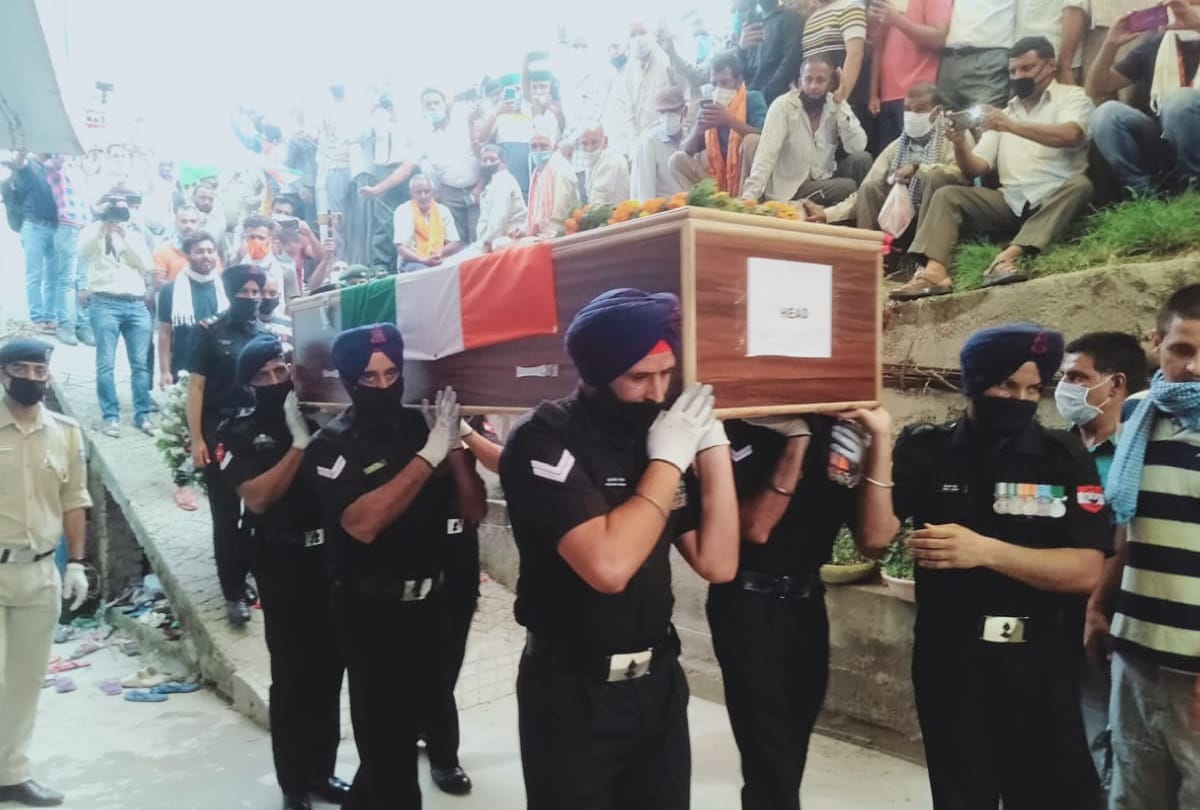 mortail remains of the martyr Ankush reached home, the younger brother in unconscious, every eye moist