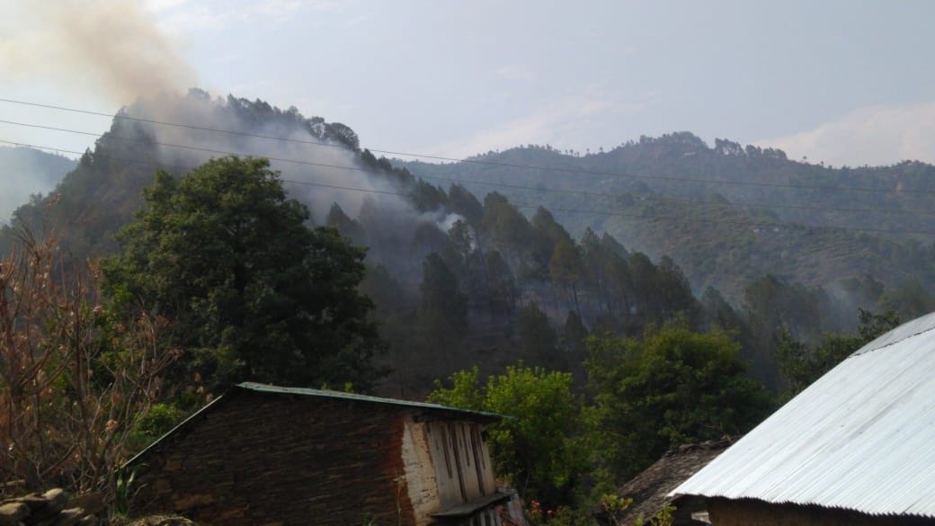 The fire broke out in the forests uncontrollable