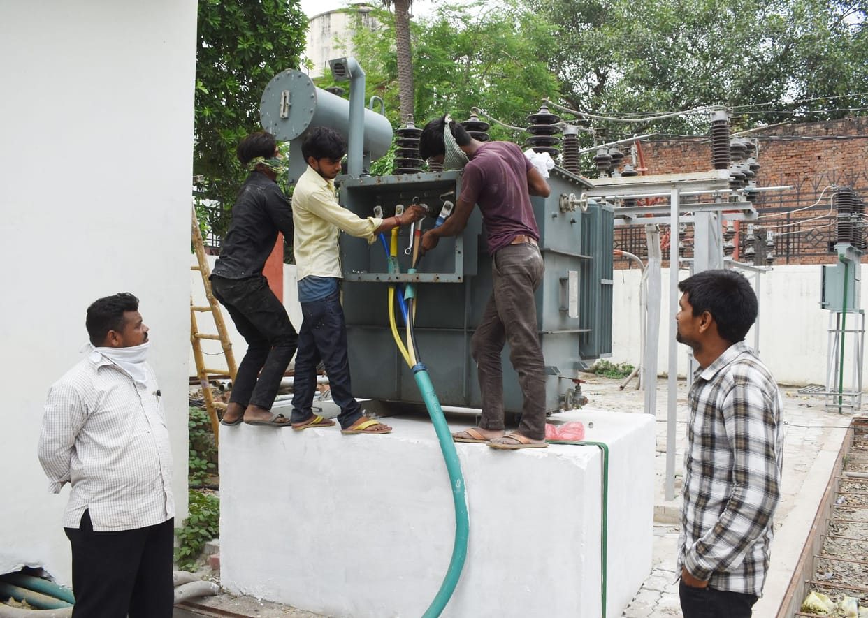 court work affected from not supply of light in unnao