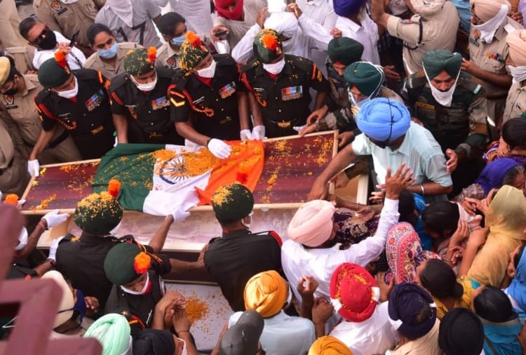 India-China Tension: Last Rites Of Galwan Valley Martyr Gurvinder Singh In Sangrur
