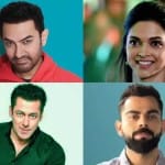 आमिर खान, दीपिका पादुकोण, सलमान खान, विराट कोहली
