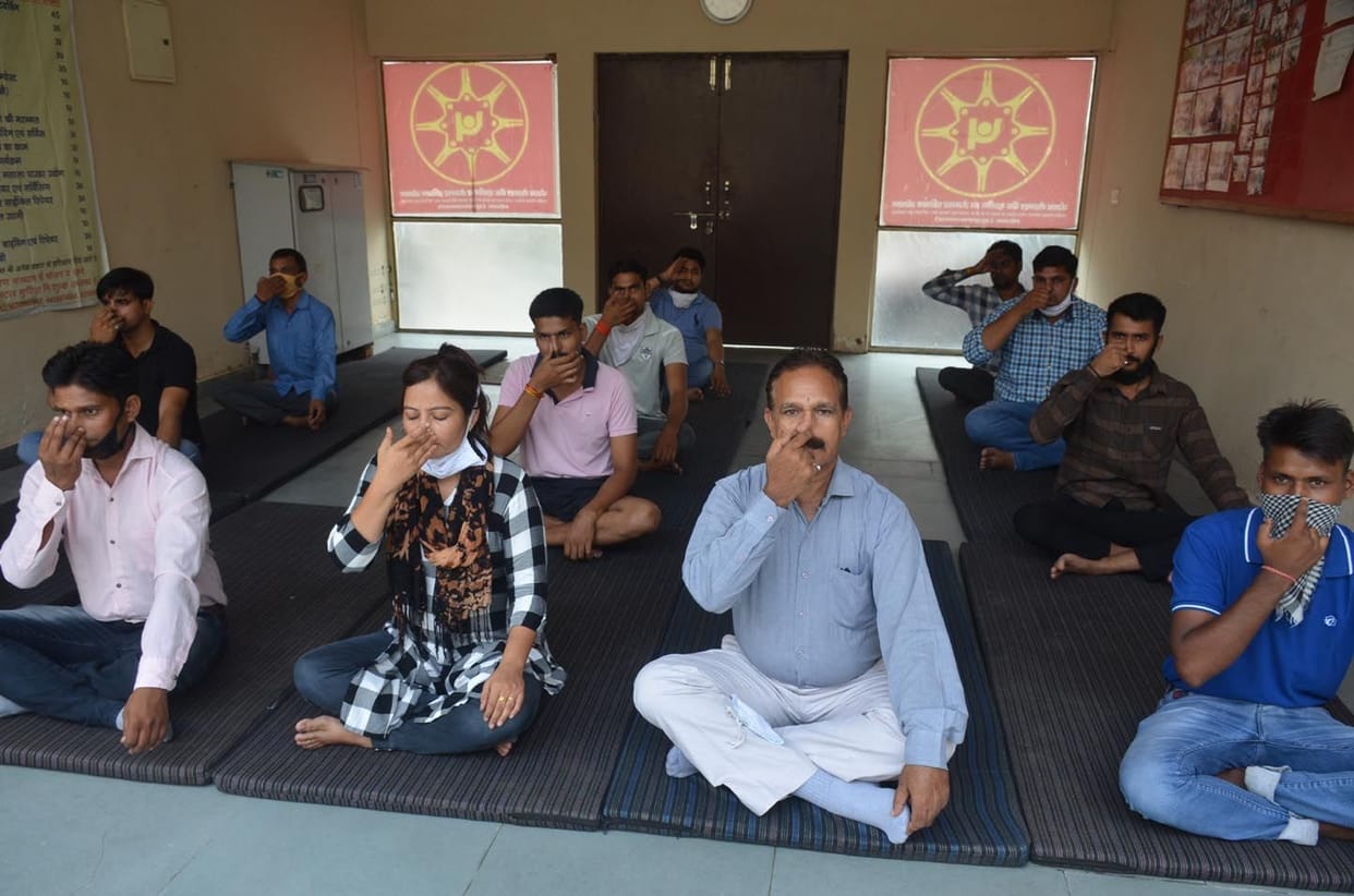 Have young people practice yoga