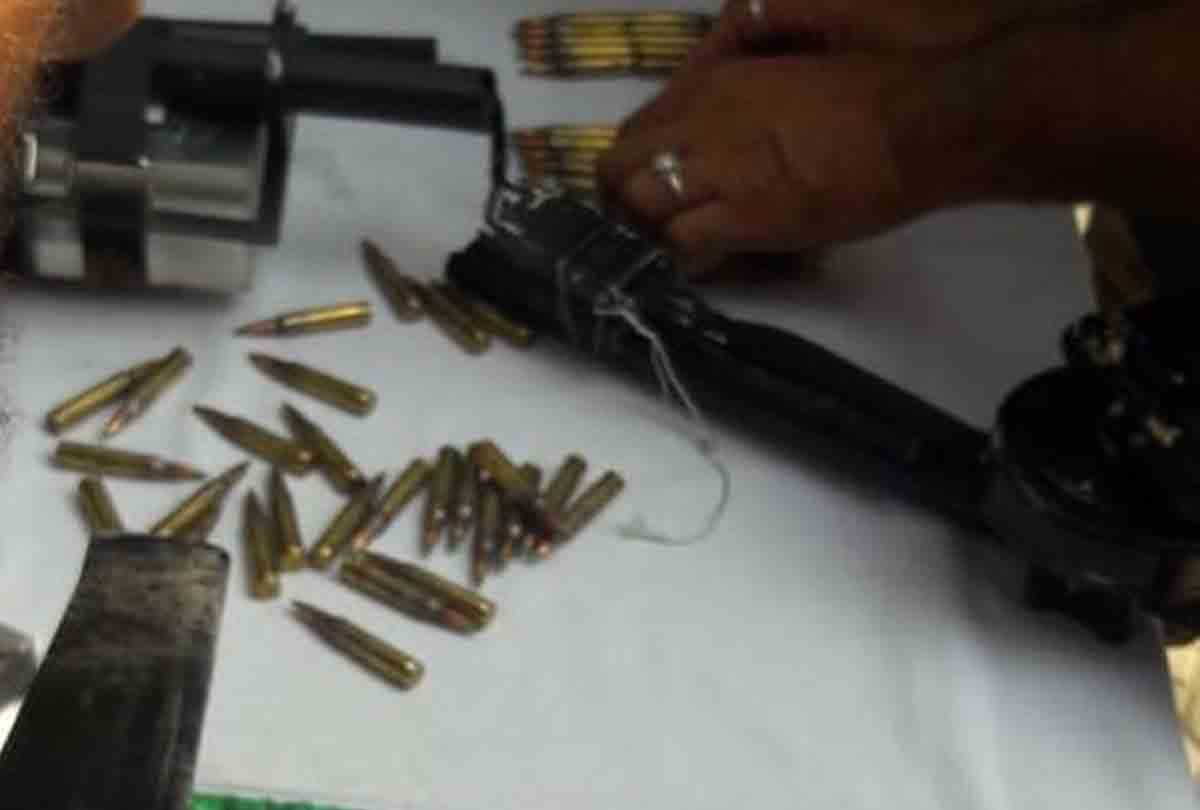 Pakistani drone american m4 rifle and china made grenade