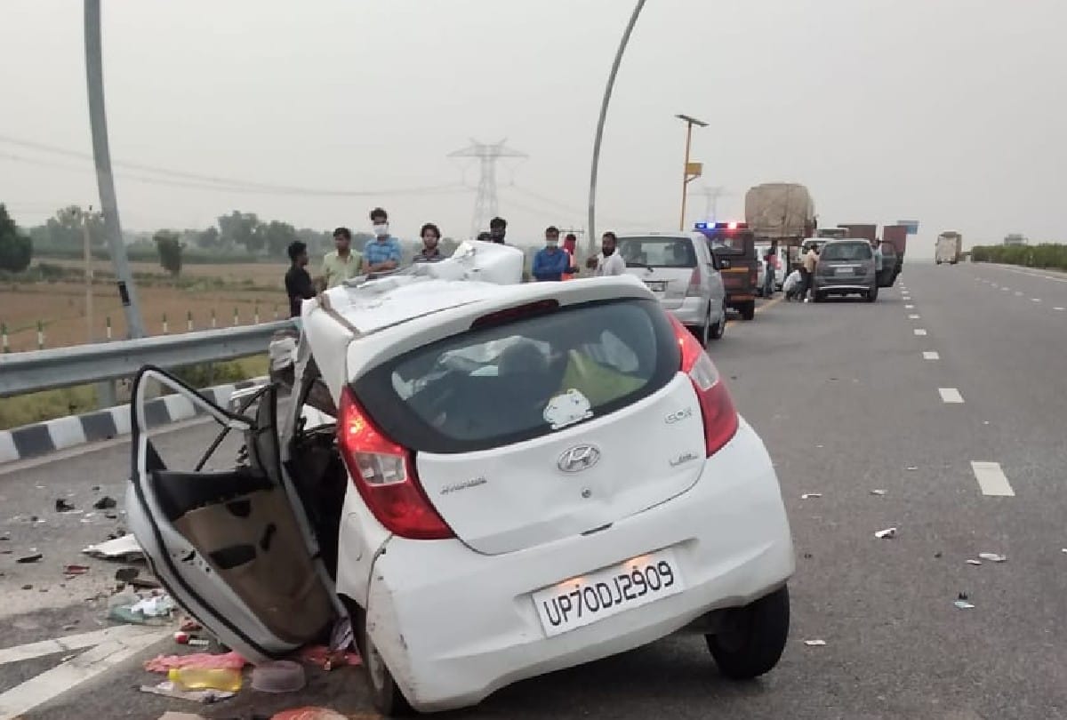 firozabad news car accident on agra lucknow expressway