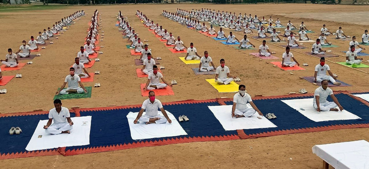Chitrakoot: People did door-to-door yoga to stay healthy
