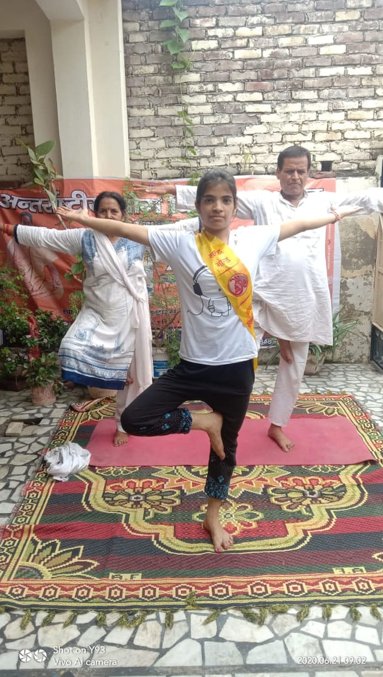 International Yoga Day: Officers, social workers, leaders do yoga in homes