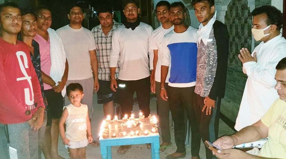 Tributes paid to martyrs by lighting lamps