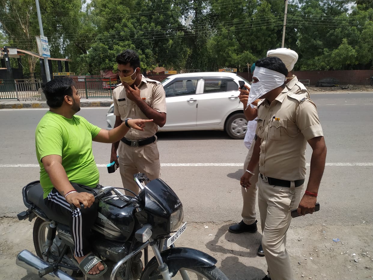 trafice police get a challan