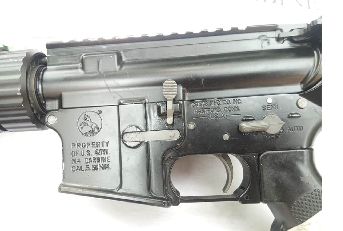 Pakistani drone american m4 rifle and china made grenade