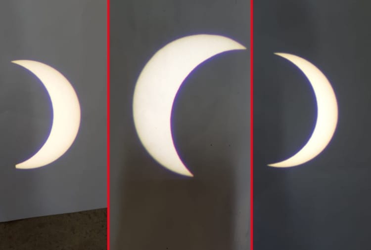 SolarEclipse2020 as seen in the skies of Haryana and Punjab today