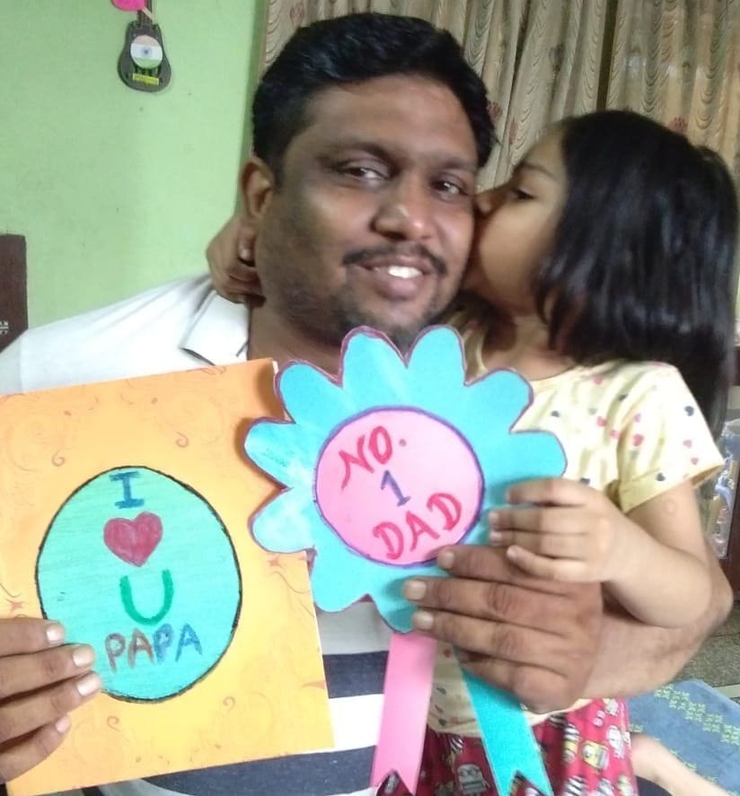 Students made greeting for father
