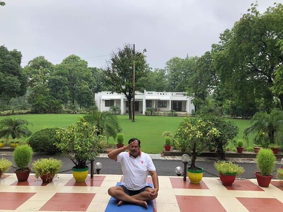 International Yoga Day people doing yoga in his house in purvanchal district varanasi azamgarh sonbhadra