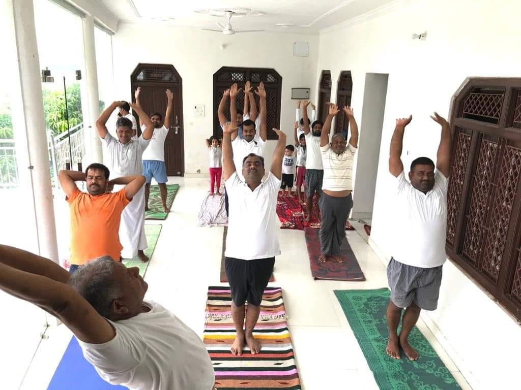 International Yoga Day people doing yoga in his house in purvanchal district varanasi azamgarh sonbhadra