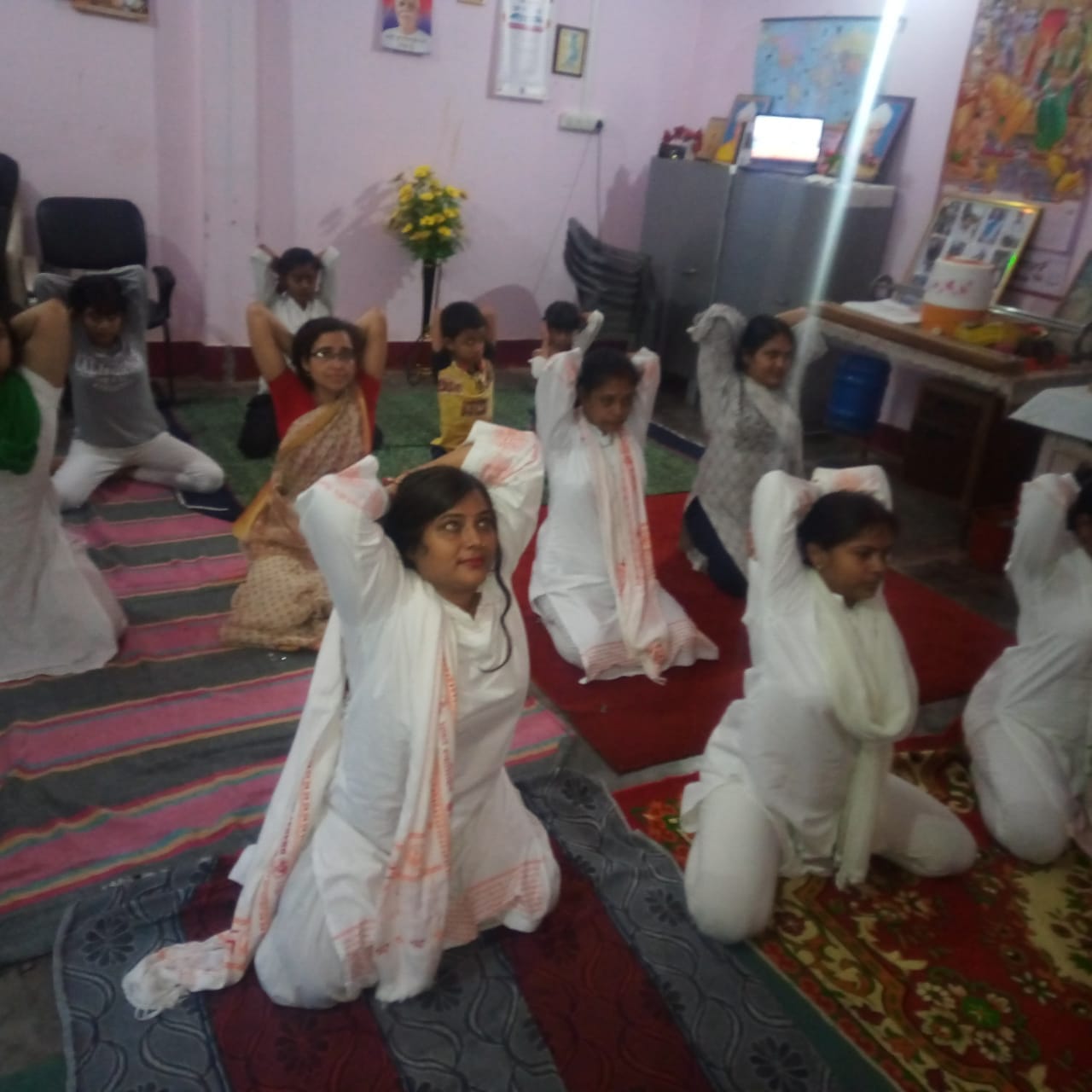 International Yoga Day people doing yoga in his house in purvanchal district varanasi azamgarh sonbhadra