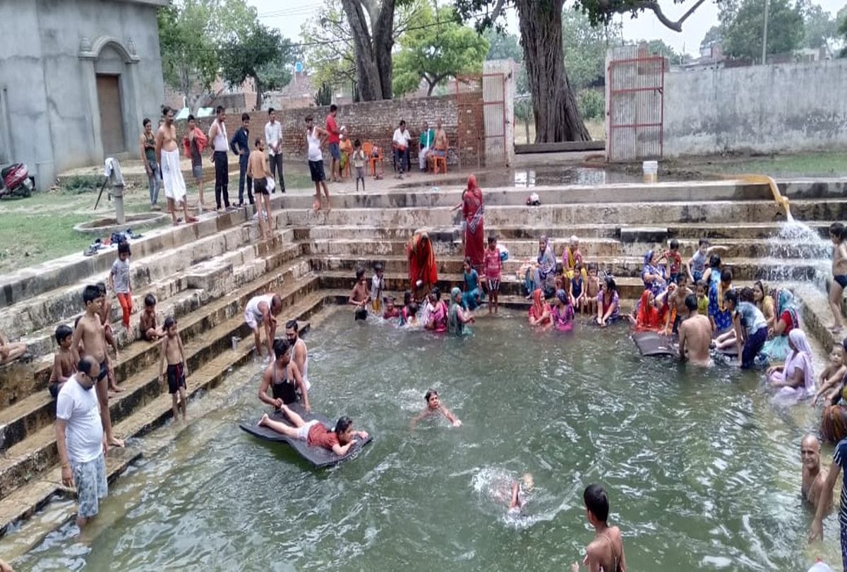 Devotees Take Bath In Surya Kund After Surya Grahan