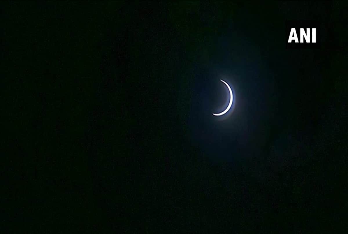 Surya Grahan 2020: solar eclipse pictures in country and the world, India Pakistan Nepal Rajasthan Jammu and Kashmir Delhi UP 