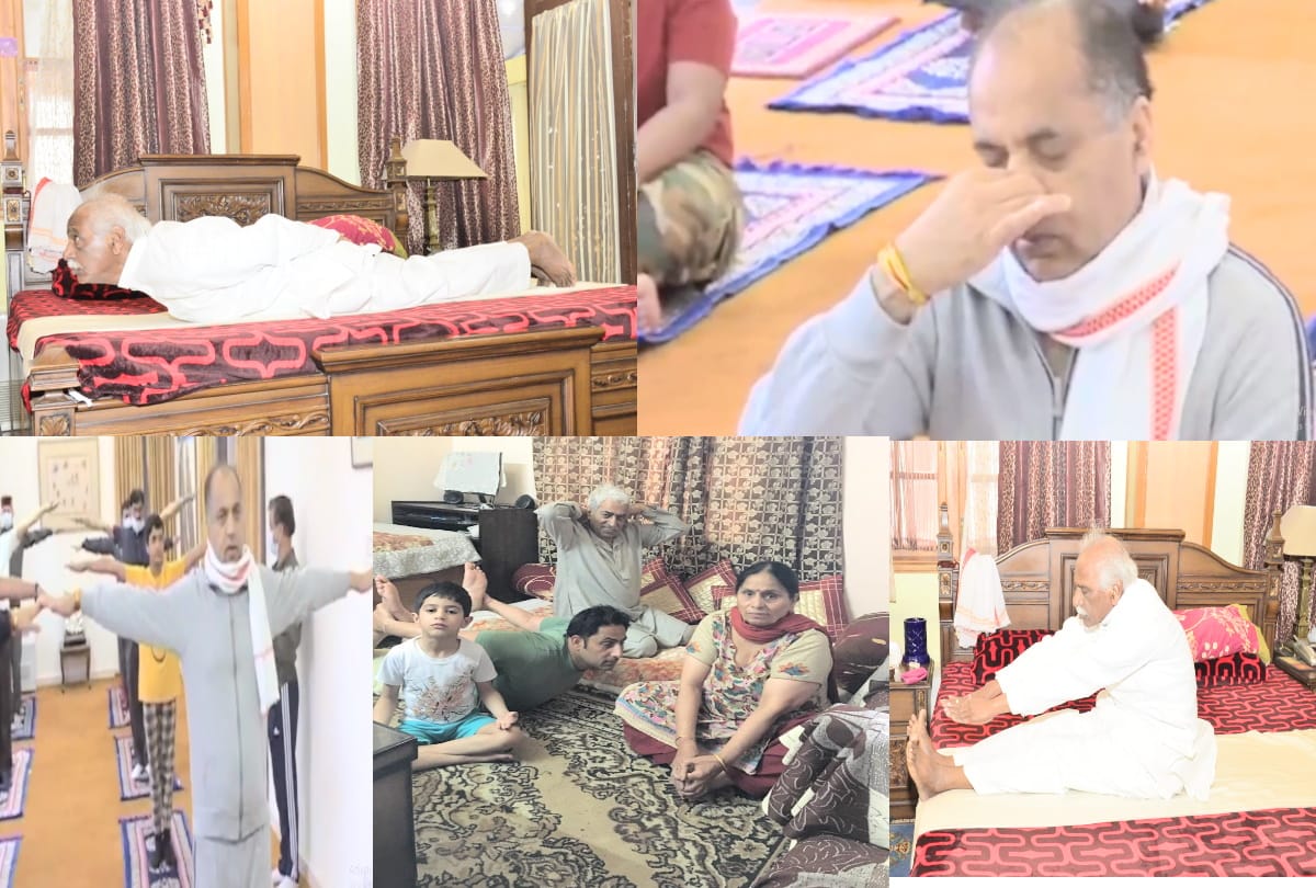 International Yoga Day: Himachal Governor-CM performed yoga in government residence, online events were also organized