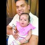 बेटी के साथ प्रियम।