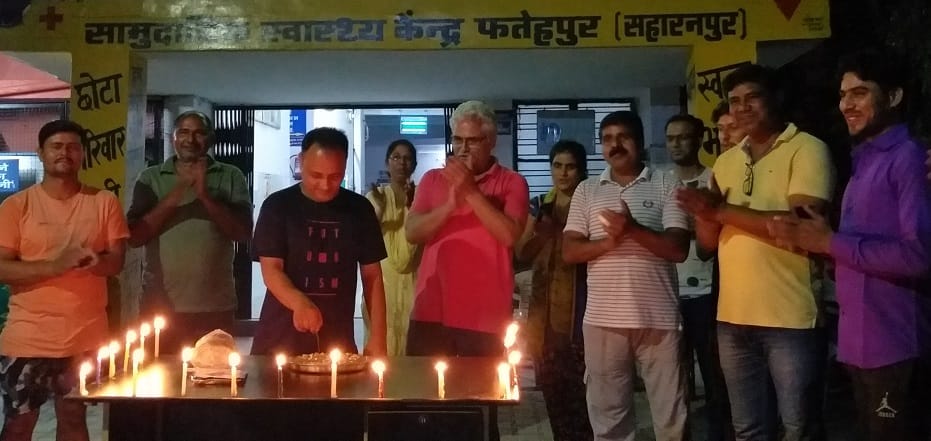 Ward Boy celebrated birthday in Kovid-19 Hospital
