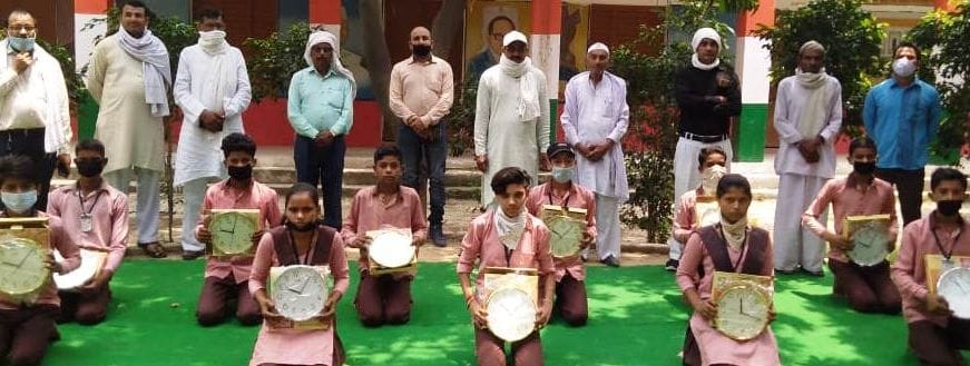 Prizes distributed to selected children in the exam