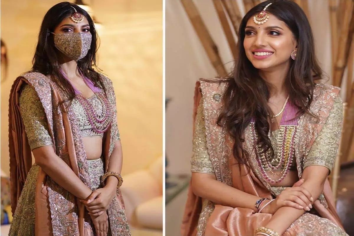 rana daggubati fiance miheeka bajaj look stunning in pre wedding bridal ceremony