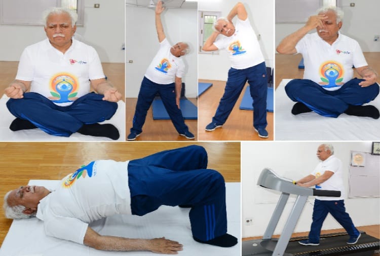 Haryana CM Manohar Lal Yoga Session on International Yoga Day